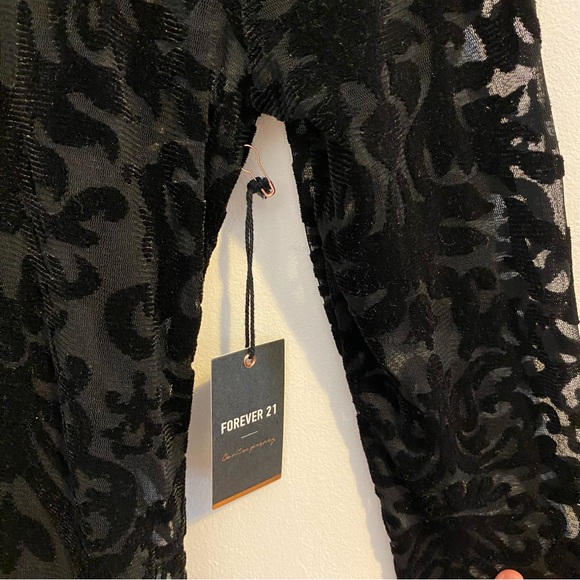 NWT Forever21 Late Night Vibes Sheer Velvet Burnout Bodycon Mini Dress - Picture 10 of 13